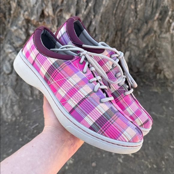 Dansko plaid lace up sneakers - Picture 2 of 4